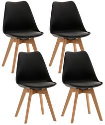 CLP Küchenstuhl Linares (4er Set), Buchenholz-Gestell, günstig online kaufen