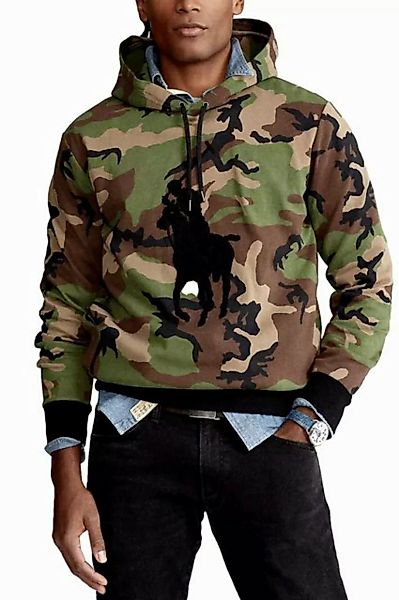 Polo Ralph Lauren Hoodie Kapuzen Sweatshirt Camo Double Knit Allover-Tarnmu günstig online kaufen