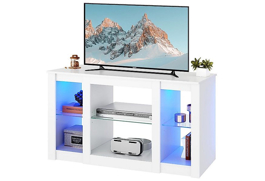 WLIVE Lowboard TV-Schrank mit RGB-LED (22 Modi), 3 offene Fächer & verstell günstig online kaufen