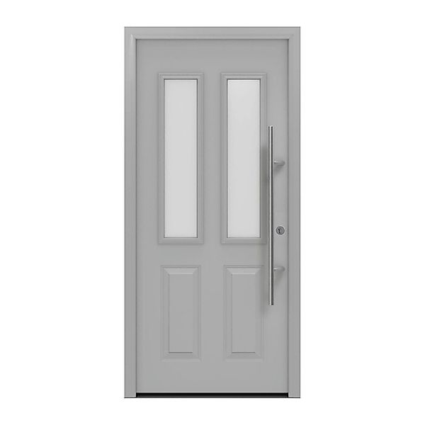EcoStar Haustür Isopro Secur IPS 410S Weißaluminium 110 cm x 210 cm DIN R günstig online kaufen