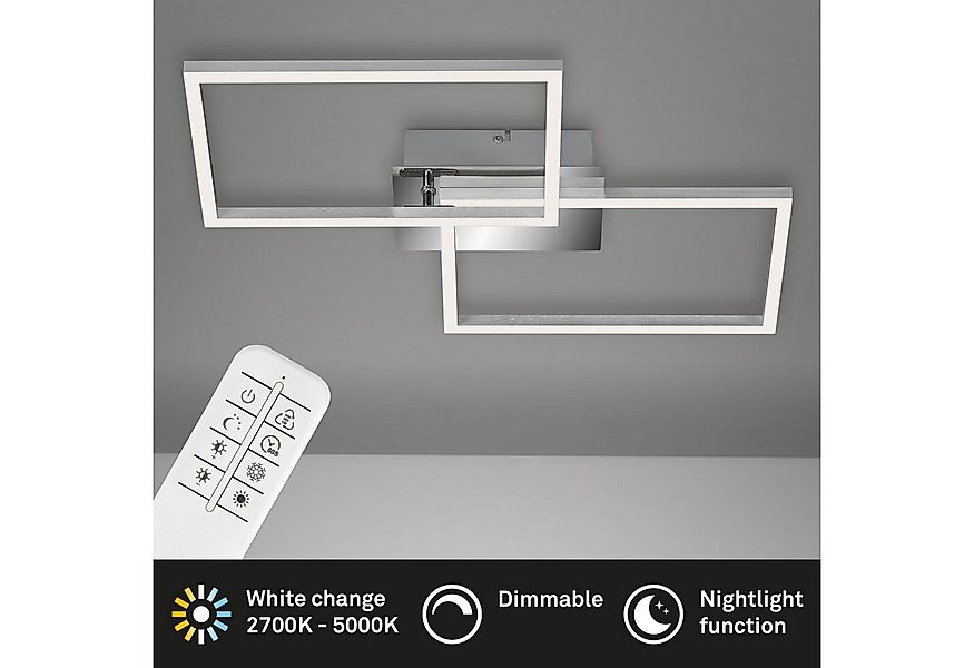 Briloner Leuchten Deckenleuchte LED Deckenlampe CCT stufenlos dimmbar Fernb günstig online kaufen