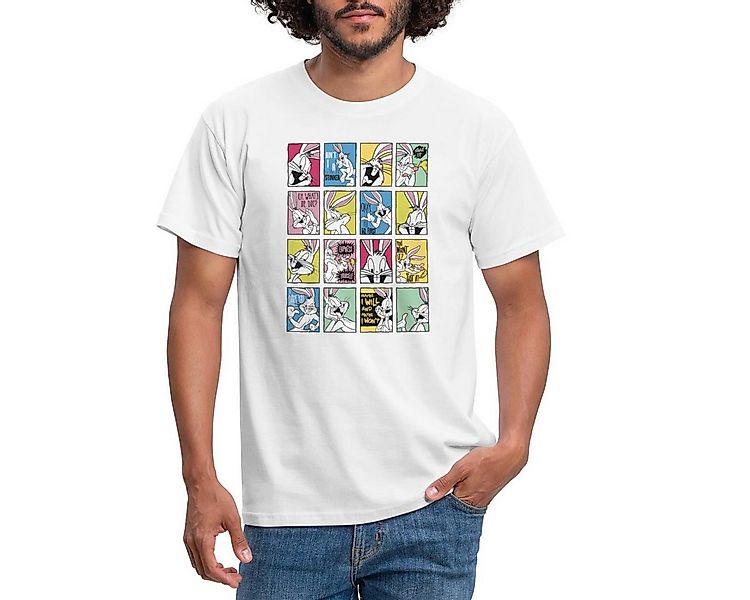 Spreadshirt T-Shirt Looney Tunes Bugs Bunny Kacheln Männer T-Shirt (1-tlg) günstig online kaufen