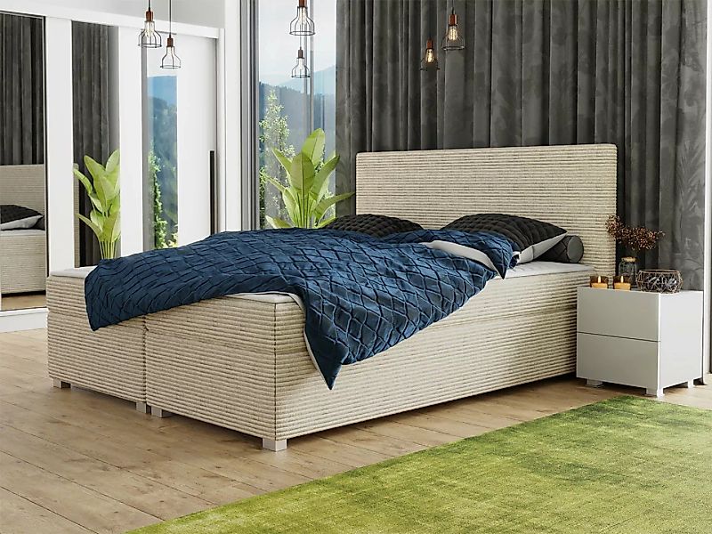 MIRJAN24 Boxspringbett Simple Cord (mit Topper), 140/160/180x200 cm, Bonell günstig online kaufen