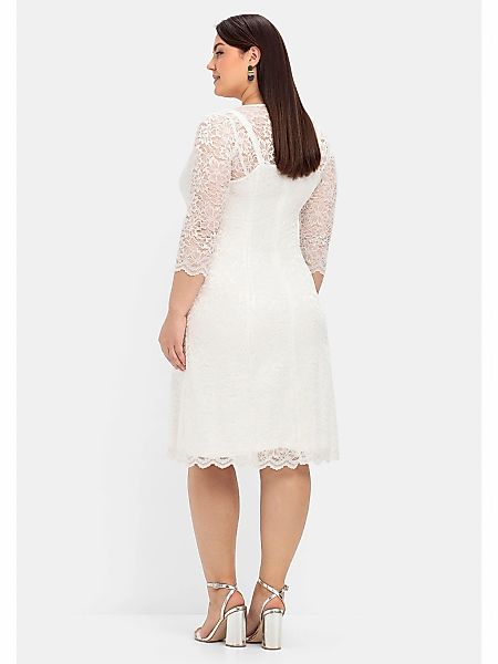 Sheego Spitzenkleid Große Größen mit feinem günstig online kaufen