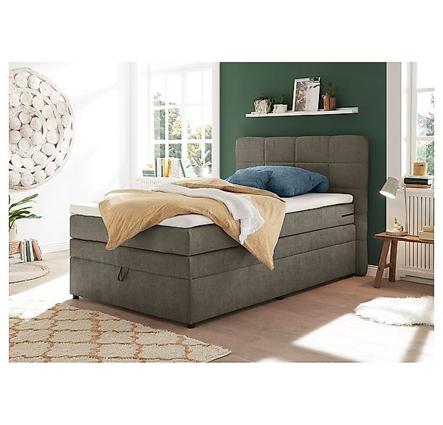 Lomadox Boxspringbett TEREZIN-09, Jugendbett, 120x200, mit Bettkasten, Härt günstig online kaufen