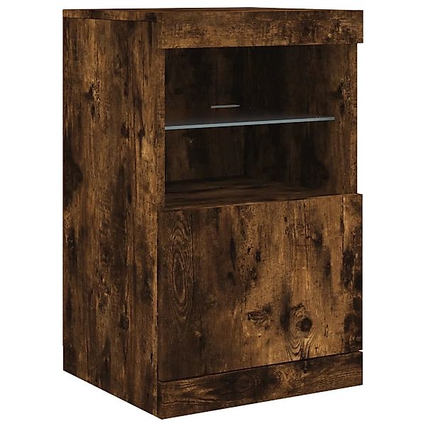 vidaXL Sideboard mit LED-Leuchten Räuchereiche 41x37x67 cm 836683 günstig online kaufen