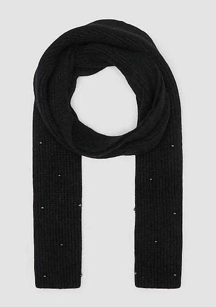 s.Oliver Schal Tuch, Gestrickter Schal mit Schmuckperlen günstig online kaufen