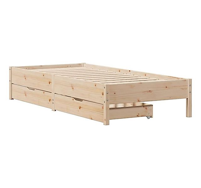 vidaXL Bett Massivholzbett ohne Matratze 75x190 cm Kiefernholz günstig online kaufen