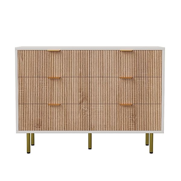 PXloue Schubladenschrank Aufbewahrungsmöbel mit Goldenen Griffen-Schlafzimm günstig online kaufen