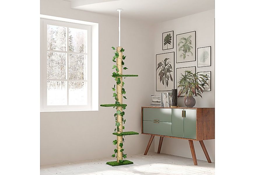 PawHut Kratzbaum Katzenkratzbaum Deckenhoch, 202-242 cm, Kletterbaum, höhen günstig online kaufen