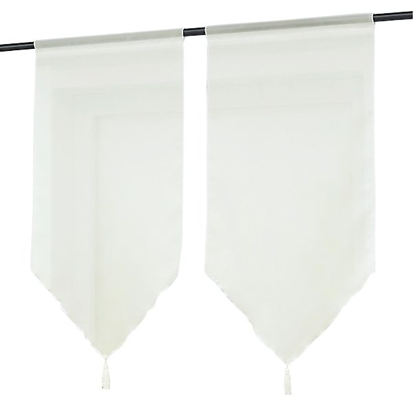 Delien Scheibengardine Uni (2 St), Stangendurchzug, günstig online kaufen