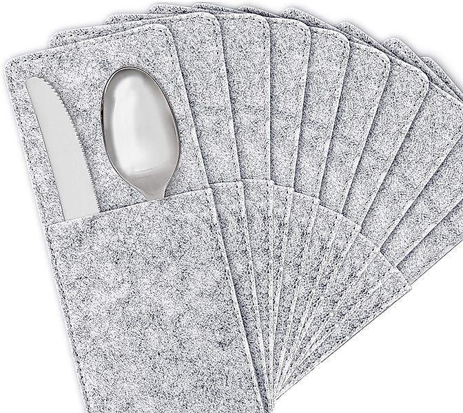 Montegoni Besteckhalter 10er-Set Bestecktaschen aus Filz abwaschbar, (Skand günstig online kaufen