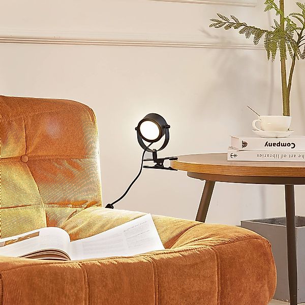 Lindby Klemmleuchte Jyla, schwarz matt, GX53 günstig online kaufen