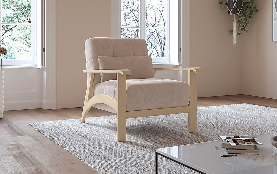 sit&more Sessel »Billund«, Armlehnen aus Buchenholz in natur, verschiedene günstig online kaufen