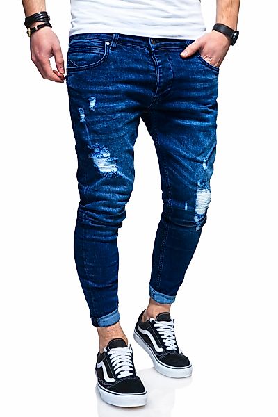 behype Slim-fit-Jeans "EIKE", mit trendigen Used-Elementen günstig online kaufen