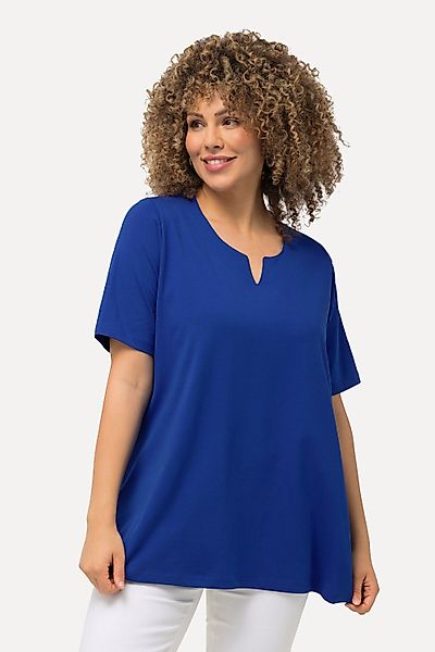 Ulla Popken T-Shirt T-Shirt A-Linie Tunika-Ausschnitt günstig online kaufen