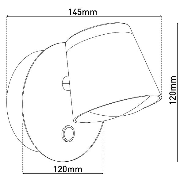 LED-Wandleuchte Tondo Akku, magnetisch, schwarz günstig online kaufen