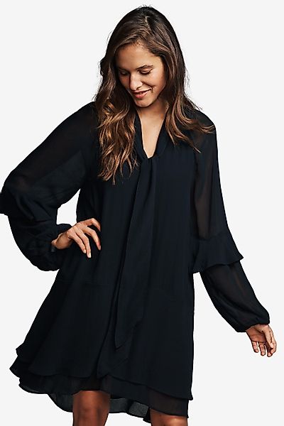 LAURA ASHLEY Chiffonkleid Laura Ashley Rüschenkleid günstig online kaufen