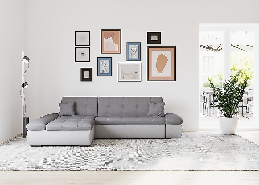 DOMO collection Ecksofa "Moric, L-Form, XXL-Sofa - Breite 300cm", wahlweise günstig online kaufen