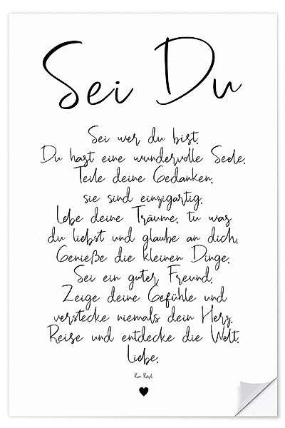 Posterlounge Wandbild Sei Du - ein günstig online kaufen