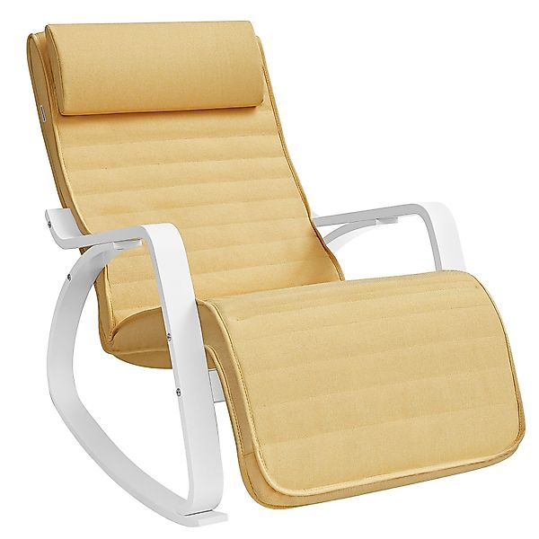 SONGMICS Schaukelsessel, Schaukelstuhl, Relaxsessel, Verstellbarer Fußstütz günstig online kaufen