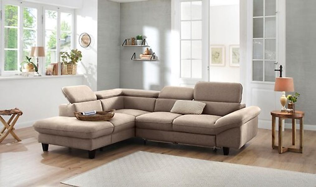 Home affaire "Pilot L-Form" mit Kopfteilverstellung, wahlweise mit Bettfunk günstig online kaufen