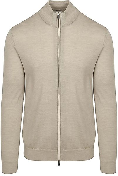 Profuomo Strickjacke Merinowolle Beige - Größe XL günstig online kaufen