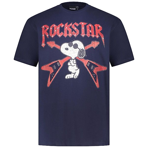 North T-Shirt mit Snoopy Motiv-Print Farbe dunkelblau Größe: 4XL günstig online kaufen