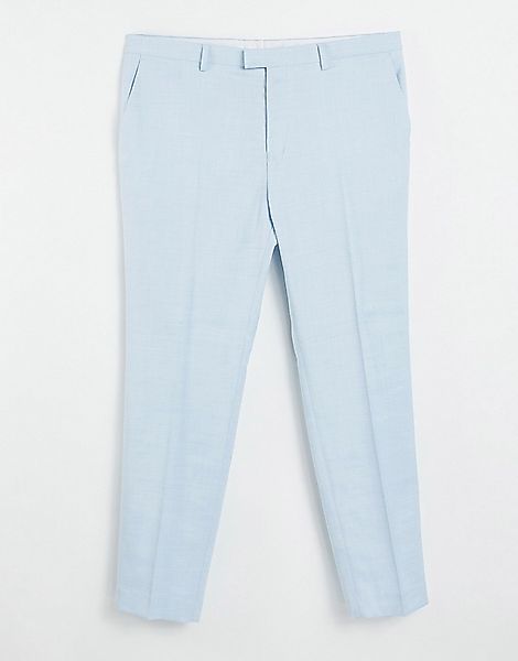 Topman – Schmal geschnittene Anzughose in Hellblau günstig online kaufen