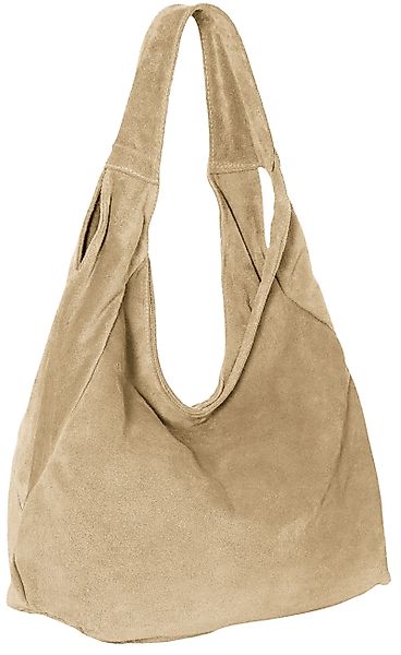 Caspar Schultertasche Große Damen Ledertasche Hobo günstig online kaufen