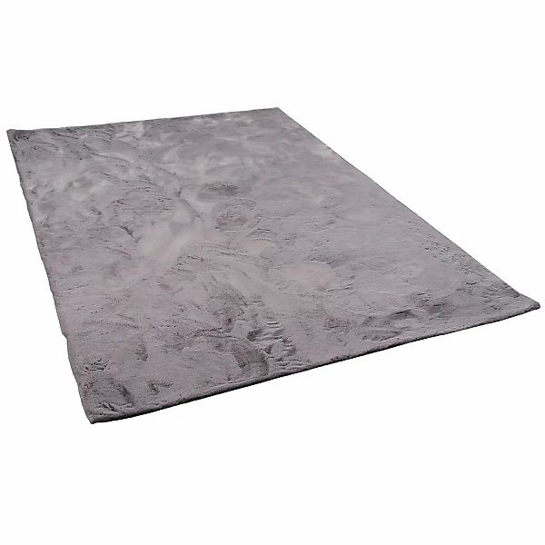 Pergamon Luxus Super Soft Fellteppich Plush Grau 90x160cm günstig online kaufen