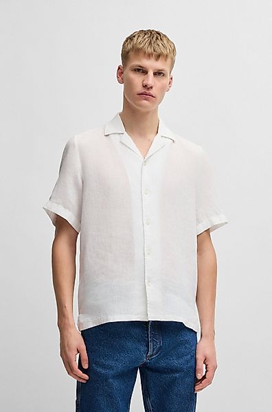 BOSS ORANGE Kurzarmhemd Rayer aus Leinen günstig online kaufen