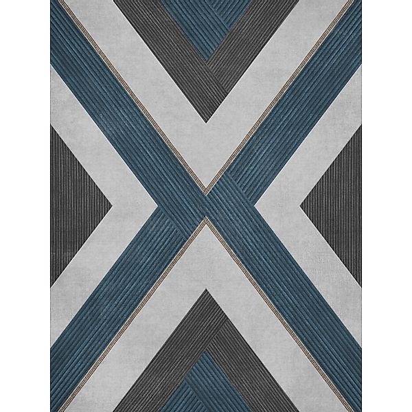 Sanders & Sanders Tapete Geometrisches Motiv Graublau Und Beige 53 Cm X 10 günstig online kaufen