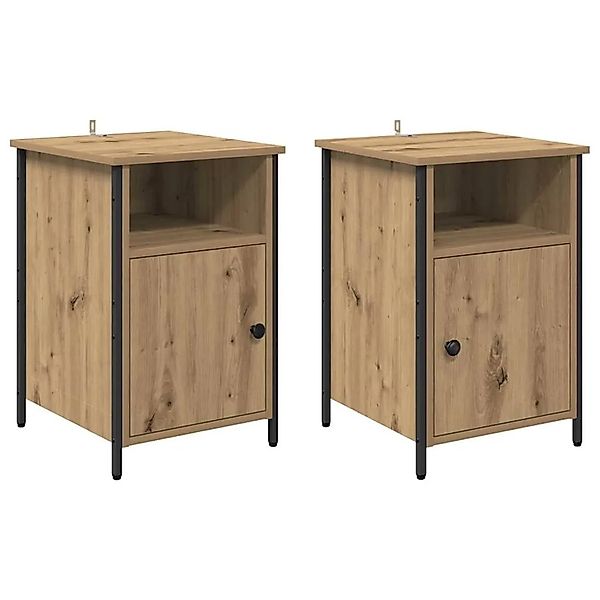 vidaXL Nachttisch 2 Stk Artisan-Eiche 40 x 42 x 60 cm Holzwerkstoff 881835 günstig online kaufen