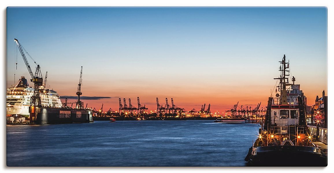 Artland Leinwandbild "Hamburger Hafen", Deutschland, (1 St.), auf Keilrahme günstig online kaufen