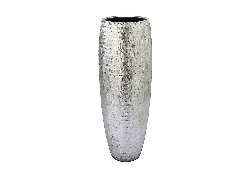 Flingora Bodenvase Amea, mit Einsatz - Fiberglas - Indoor - Silber - Höhe 9 günstig online kaufen