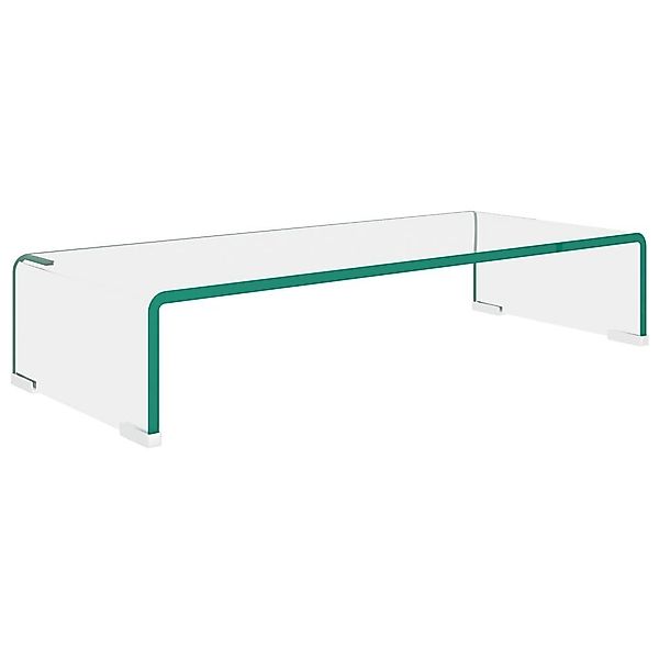 vidaXL TV-Schrank TV-Tisch Bildschirmerhöhung Glas Transparent günstig online kaufen