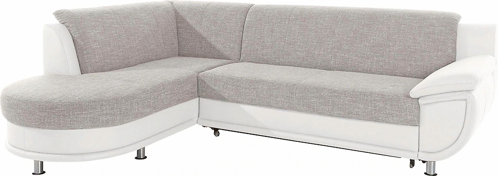 TRENDMANUFAKTUR Ecksofa "Rondo 3, zeitlos und bequem, Materialmix, breite A günstig online kaufen