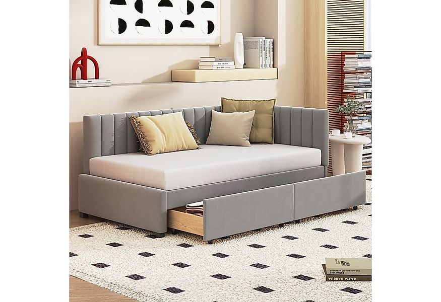 Odikalo Polsterbett Schlafsofa 90*200 Multifunktionsbett mit/ohne 2 Staurau günstig online kaufen
