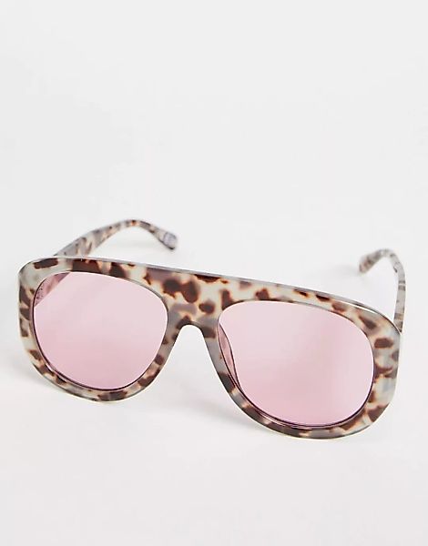 ASOS – Pilotensonnenbrille aus Kunststoff mit Schildpattoptik und rosafarbe günstig online kaufen