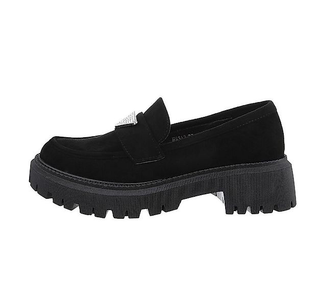 Ital-Design Damen Mokassins Freizeit Slipper (84989521) Blockabsatz Mokassi günstig online kaufen
