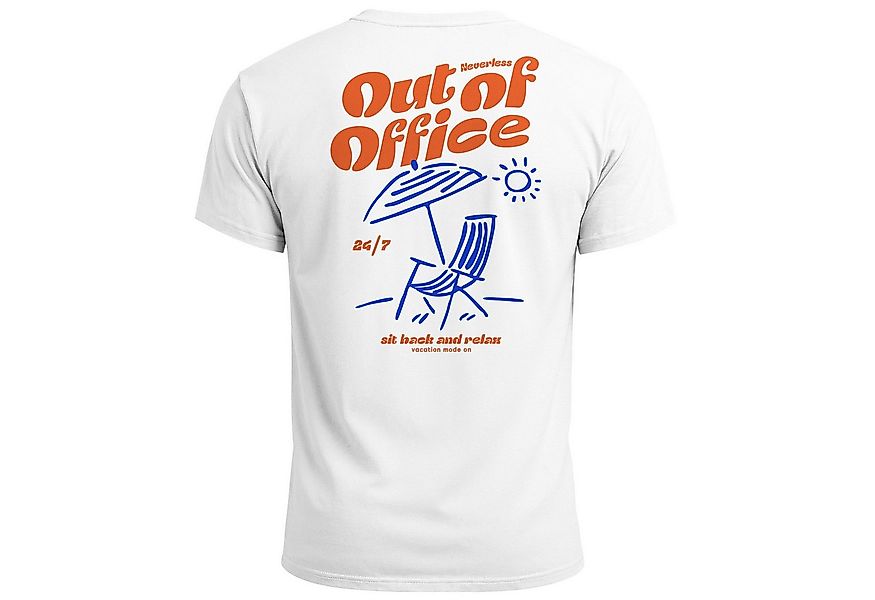 Neverless Print-Shirt Herren T-Shirt Backprint Sommer Funshirt Rückendruck günstig online kaufen