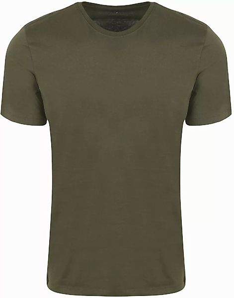 KnowledgeCotton Apparel T-Shirt Olivgrün - Größe XXL günstig online kaufen