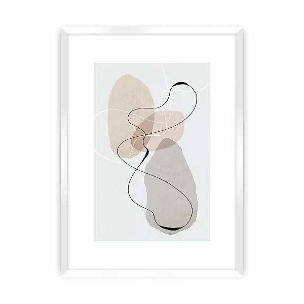 Poster Abstract Lines I, 50 x 70 cm , Ramka: Biała günstig online kaufen