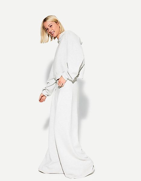 Bershka Oversize-Hoodie Mit Kapuze Damen L Grau günstig online kaufen