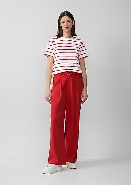 s.Oliver Stoffhose Wide-Leg-Hose aus Viskosemix mit Stoffgürtel günstig online kaufen