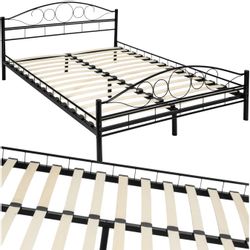 tectake Bettgestell Metallbett, robustes Stahlgestell günstig online kaufen