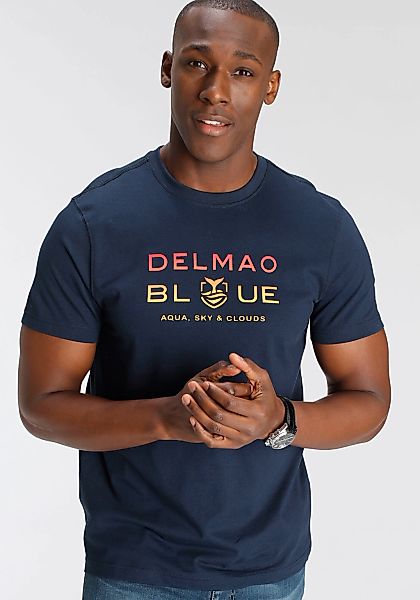 DELMAO T-Shirt Kurzarm, bedruckt, Rundhals, aus 100% Baumwolle günstig online kaufen