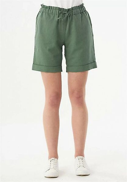 Paperbag-shorts Aus Leinengemisch günstig online kaufen
