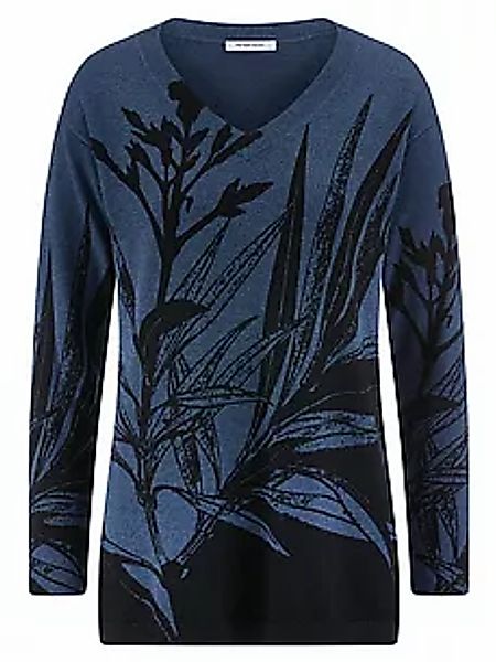 V-Pullover Peter Hahn blau günstig online kaufen
